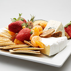 Gourmet cheese and fresh fruit platter thumbnail
