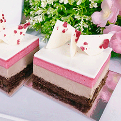 Milk choco raspberry mousse - 3 inch - box of 6 thumbnail