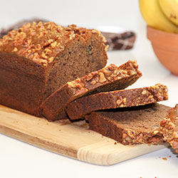 Banana walnut bread loaf thumbnail
