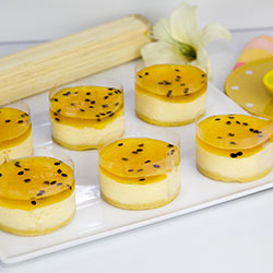Passionfruit cheesecake - 3 inch - box of 6 thumbnail
