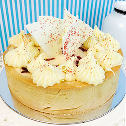 Raspberry white chocolate tart thumbnail