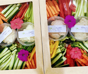 Raw vegetables and dip platter thumbnail