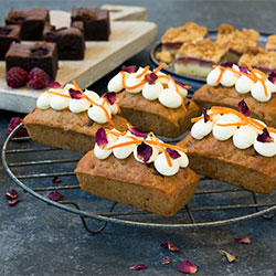 Carrot cake mini loaf with walnuts and raisins thumbnail
